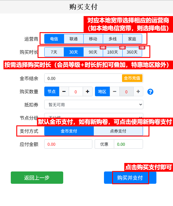 确认购买节点 确认购买